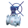 Flanged Trunnion Ball Valve  With worm gear
